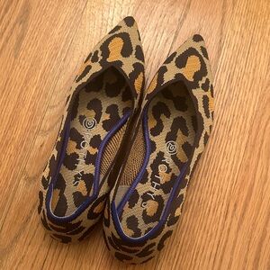 Rothy's Brown and Tan Leopard Flats women 6.5